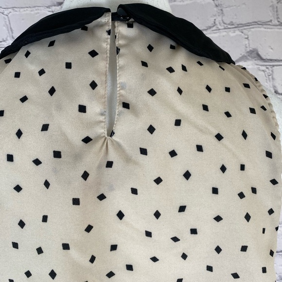 Cynthia Rowley Sleeveless Blouse Geometric Cottage Core Granny Core Small EUC - Picture 5 of 7